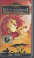 Der König der Löwen 2, Simbas Königreich, Walt Disney, VHS
