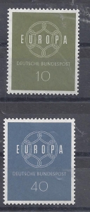 Mi-Nr-320-und-321-Bund-BRD-1959-Europamarken-ungestempelt-Falz
