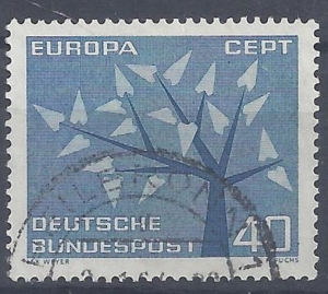Mi-Nr-384-Europa-40-1962-gestempelt