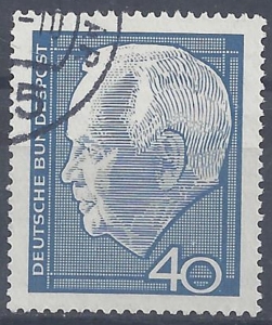 Mi-Nr-430-Wiederwahl-Heinrich-Lbke-40-Jahr-1964-gestempelt
