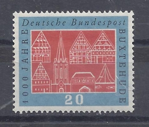 Mi-Nr-312-Bund-BRD-Jahr-1959-Buxtehude-ungestempelt-Falz-V1a