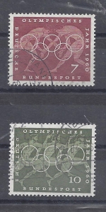Mi-Nr-332-und-333-Bund-BRD-1960-Sommerspiele-gestemp-V1