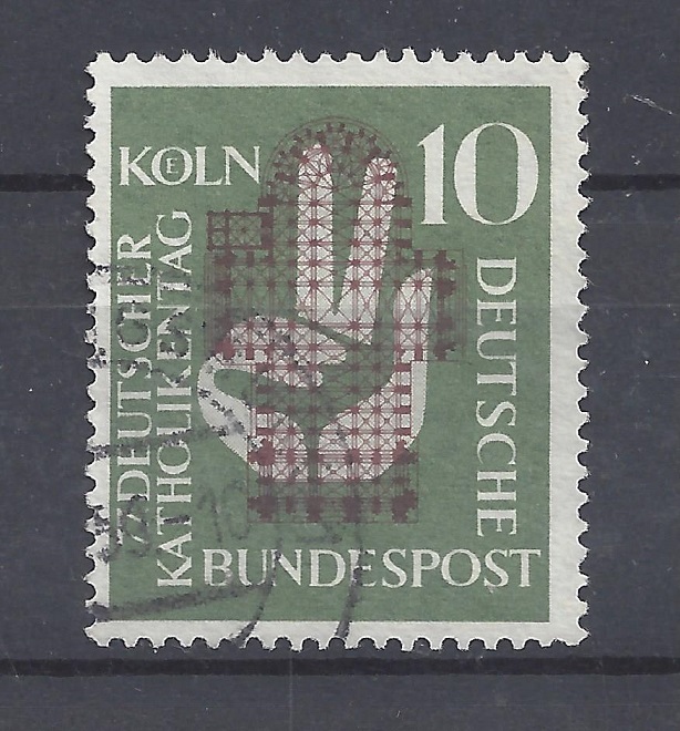 Bild 1 von Mi. Nr. 239, BRD, Bund, Jahr 1956, Dt. Kath.tag Köln 10, gestempelt