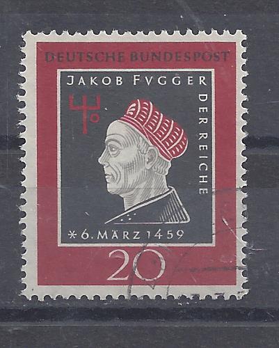 Bild 1 von Nr. 307, Bund, BRD, Jahr 1959, Jakob Fuger 20, gestempelt