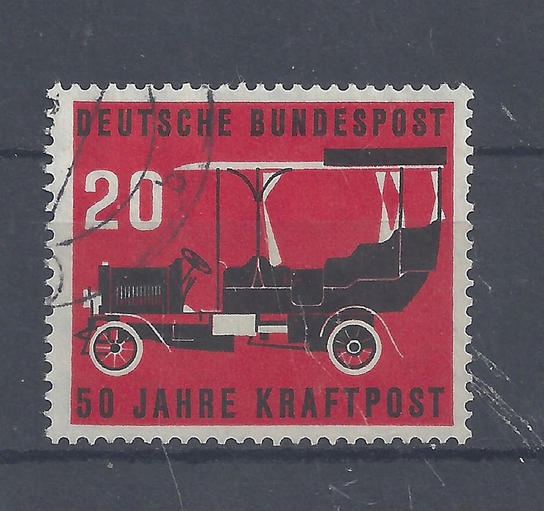 Bild 1 von Mi. Nr. 211, BRD, Bund, Jahr 1955, 50 Jahre Kraftpost 20, gestempelt