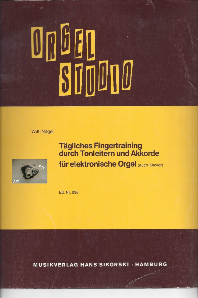 Bild 1 von Orgelstudio, Tägliches Fingertraining durch Tonleitern, Willi Nagel