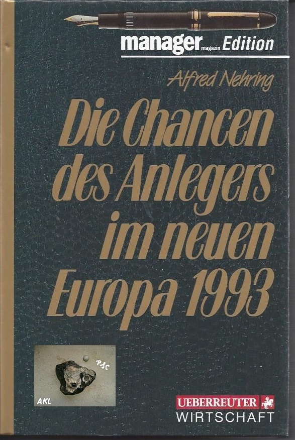 Bild 1 von Die Chancen des Anlegers im neuen Europa 1993, Alfred Nehring ✔️