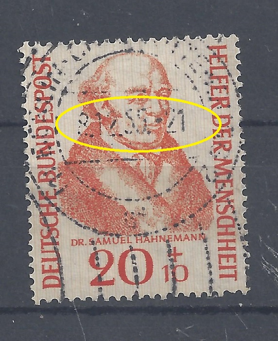 Bild 1 von Mi. Nr. 224, BRD, Bund, Jahr 1955, Dr. S. Hahnemann 20, gestempelt