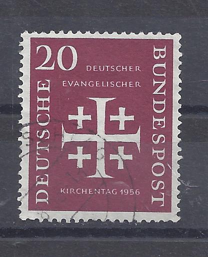 Bild 1 von Mi. Nr. 236, BRD, Bund, Jahr 1956, Dt ev. Kirchentag 20, gestempelt