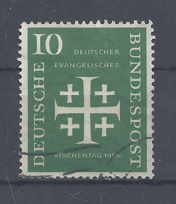 Bild 1 von Mi. Nr. 235, BRD, Bund, Jahr 1956, Dt ev. Kirchentag 10, gestempelt