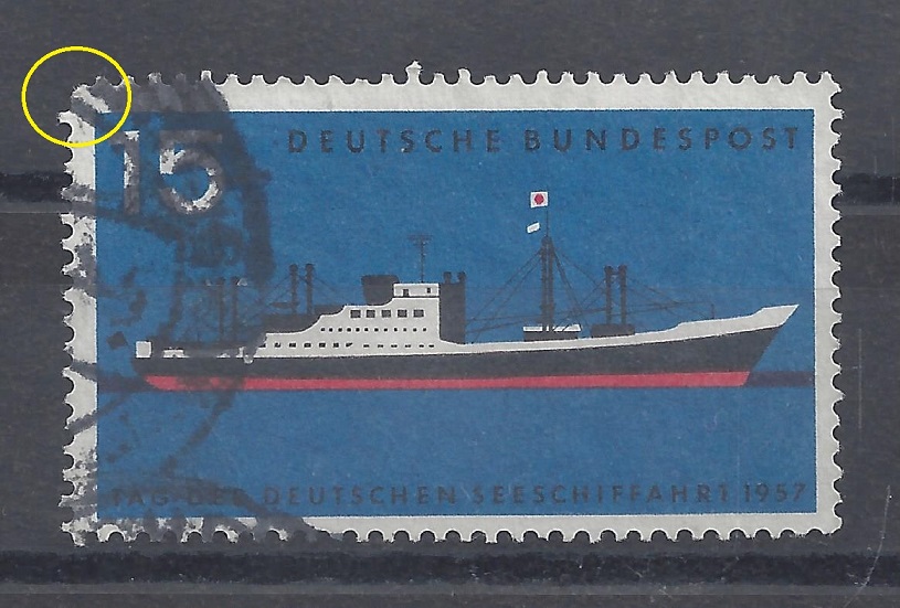 Bild 1 von Mi. Nr. 257, BRD, Bund, Jahr 1957, Seeschifffahrt 15, V 2a