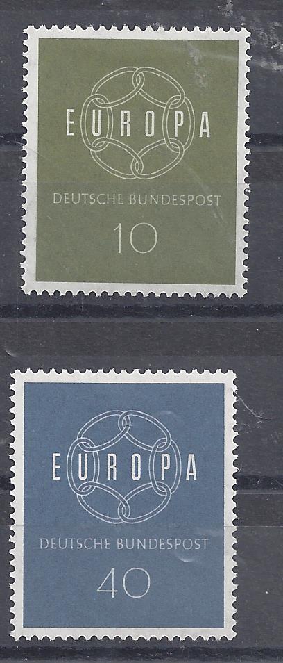 Bild 1 von Mi. Nr. 320 und 321, Bund, BRD, 1959, Europamarken, ungestempelt Falz
