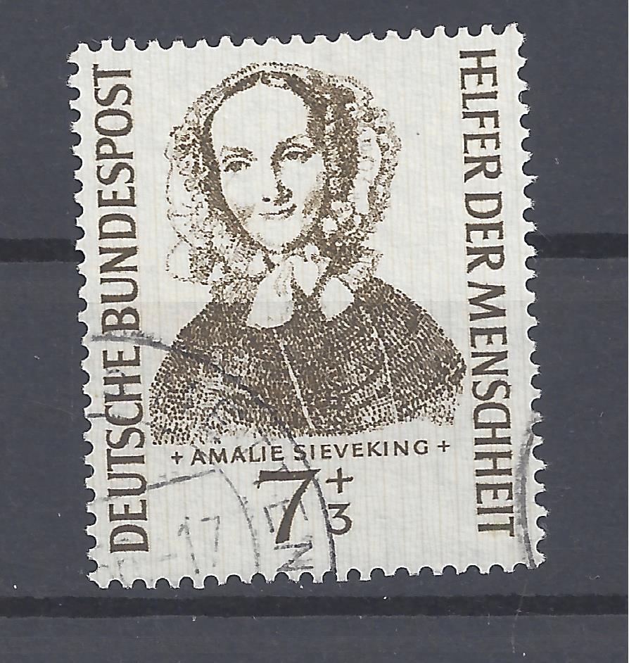 Bild 1 von Mi. Nr. 222, BRD, Bund, Jahr 1955, Helfer d. Menschheit 7+3, gestempelt