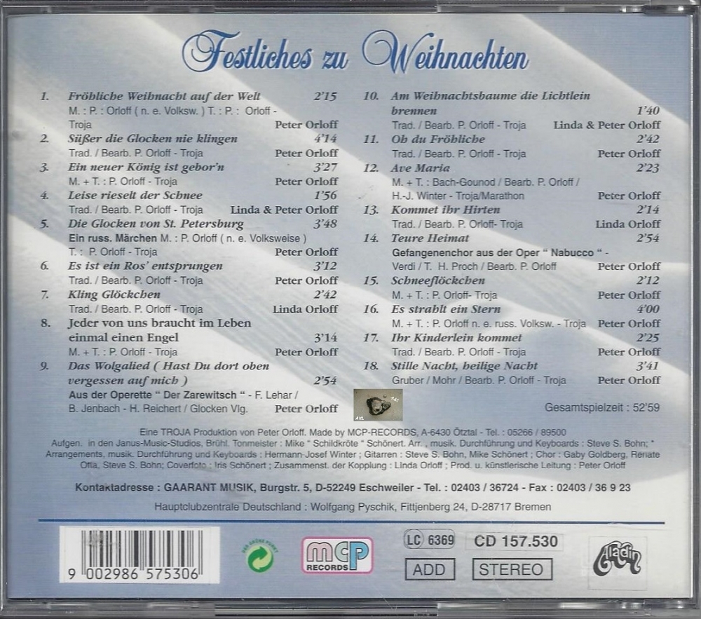 Bild 1 von Festliches zu Weihnachten, Peter Orloff mit seiner Frau Linda, CD