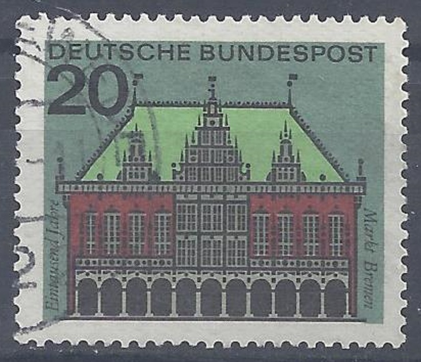 Bild 1 von Mi. Nr. 425, Hauptstädte, Bremen 20, Jahr 1964, gestempelt