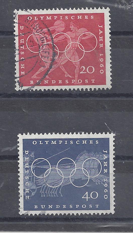 Bild 1 von Mi. Nr. 334 und 335, Bund, BRD, 1960, Sommerspiele, gestemp, V1
