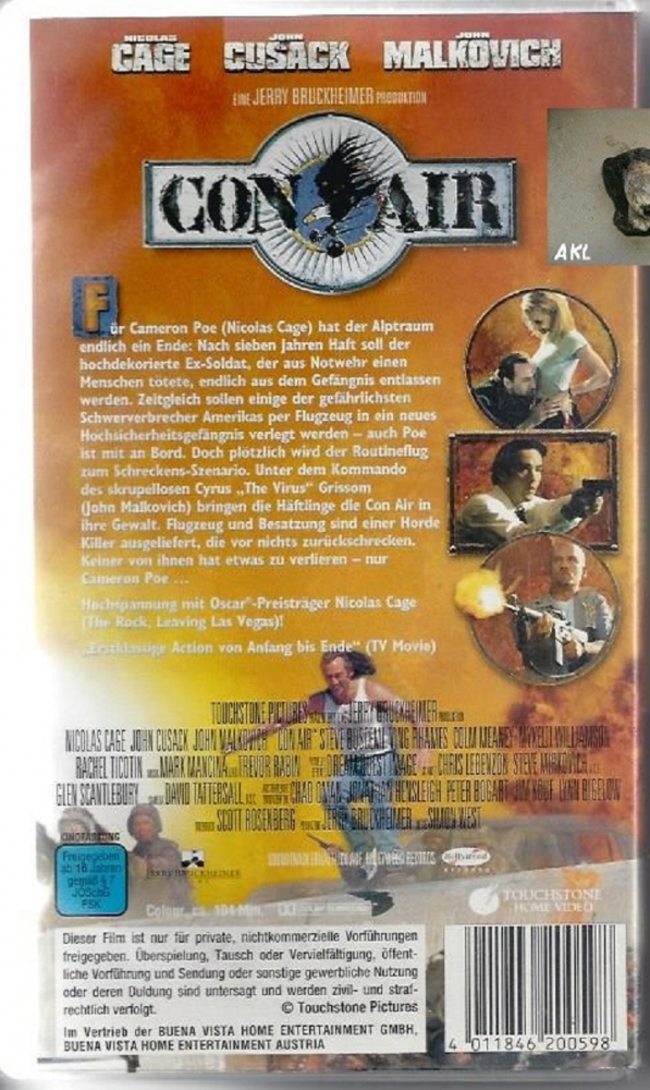 Bild 1 von Con Air, Diesen Flug werden Sie nie vergessen, VHS, FSK 16 ✔️