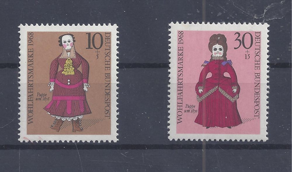 Bild 1 von Briefmarken, Bund BRD Mi.-Nr. 571, 573, ungestempelt