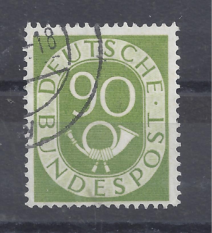 Bild 1 von Mi. Nr. 138, BRD, Bund, Jahr 1951, Posthorn 90, grün, gestempelt