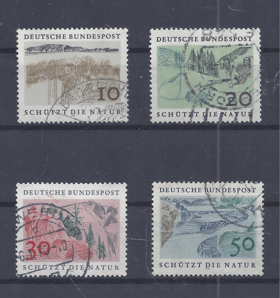 Bild 1 von Briefmarken, Bund BRD Mi.-Nr. 591-594, gestemp, Jahr 1969