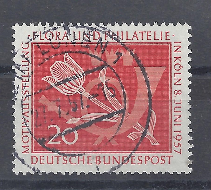 Bild 1 von Mi. Nr. 254, BRD, Bund, Jahr 1957, Motivausstellung 20, Varia 2a, gestempelt