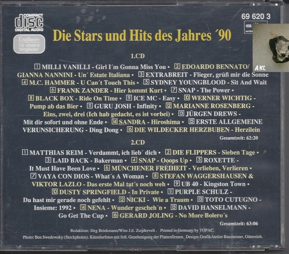 Bild 1 von Die Stars und Hits des Jahres 90, internatinal und national, CD ✔️