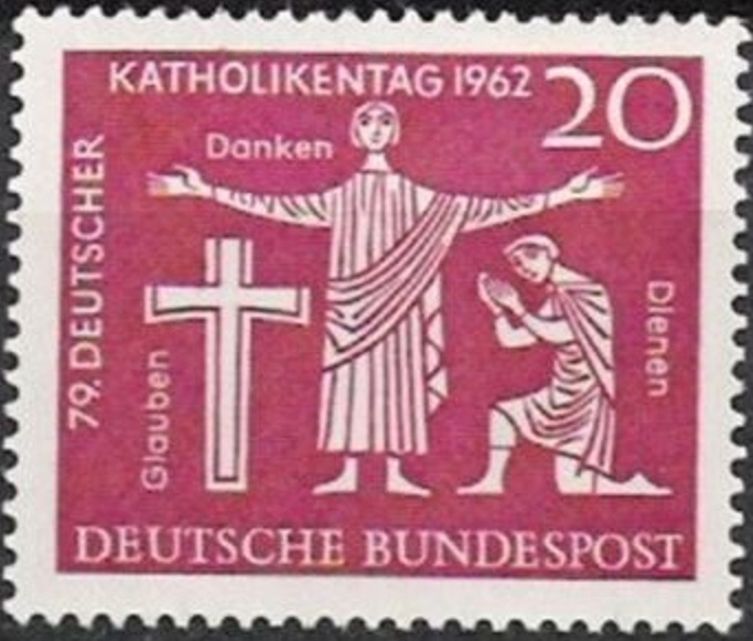 Bild 1 von Mi. Nr. 381, BRD, Bund, Jahr 1962, Deutscher Katholikentag 20, ungestempelt