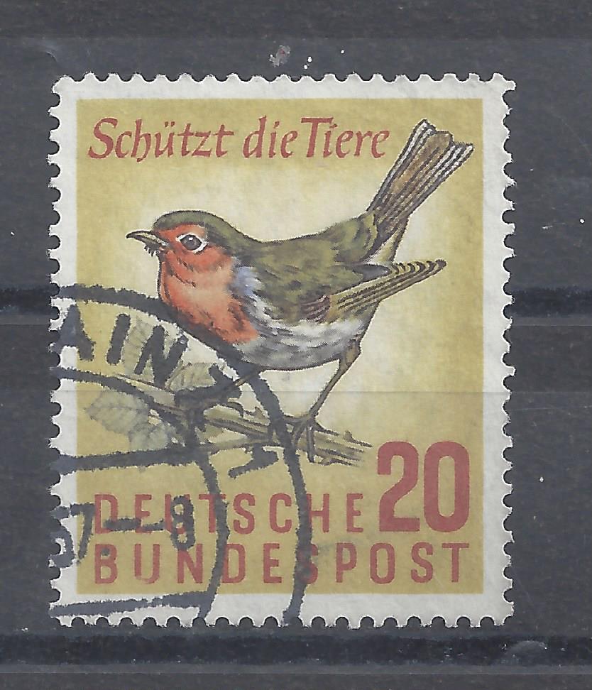 Bild 1 von Mi. Nr. 275, BRD, Bund, Jahr 1957, Schützt die Tiere 20, V2a, gestempelt