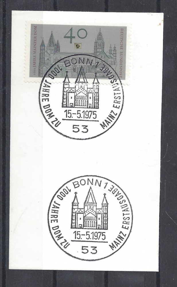 Bild 1 von BRD Bund, Mi.Nr. 845, 40 Pf, 1000 Jahre Dom, 1975, gestempelt