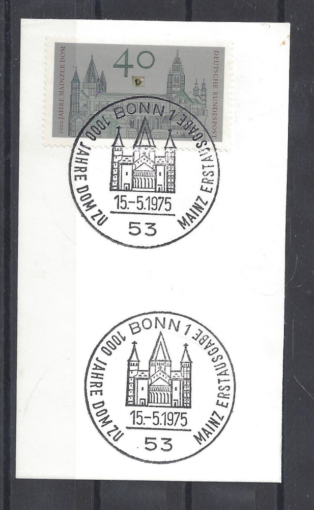 Bild 1 von Mi. Nr. 845, BRD Bund, 40 Pf, 1000 Jahre Dom, 1975, gestempelt
