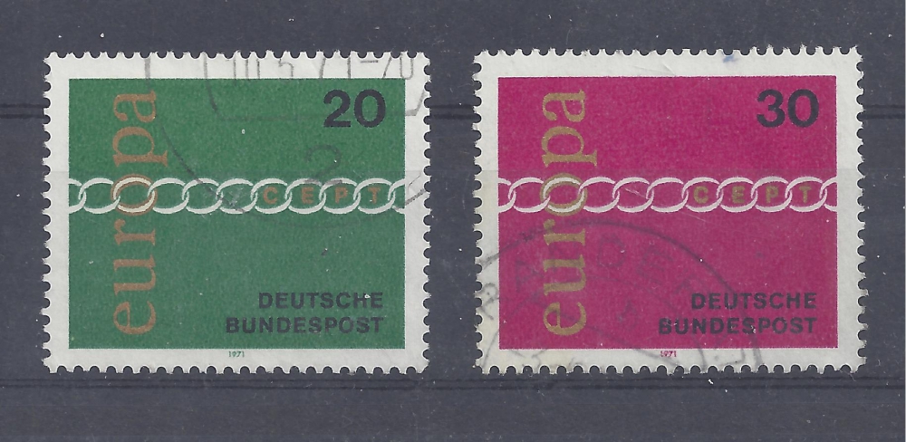Bild 1 von Briefmarken, Bund BRD Mi.-Nr. 675-676, gestempelt, Jahr 1971