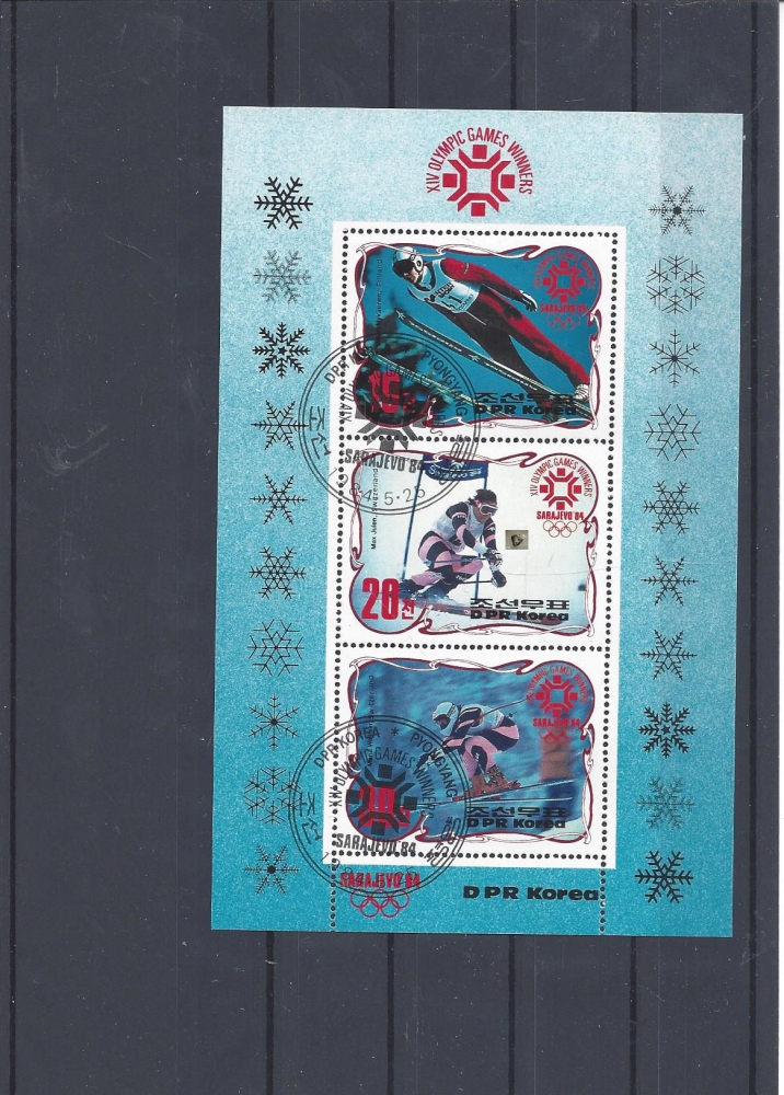 Bild 1 von Briefmarken, Block, Olympia, Sarajewo 84, Ski, DPRK, Korea