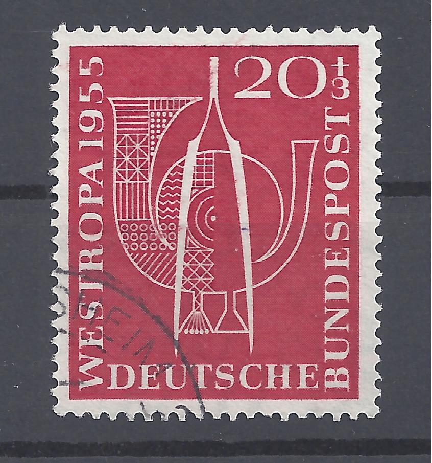 Bild 1 von Mi. Nr. 218, BRD, Bund, Jahr 1955, Westropa 20+5 rot, gestempelt