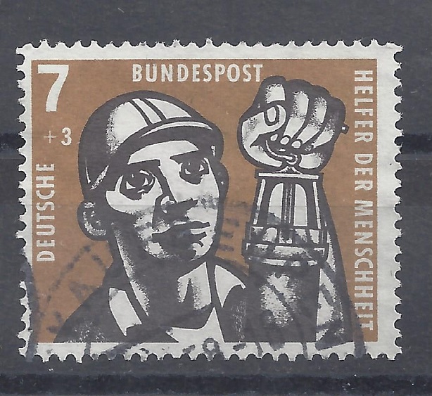 Bild 1 von Mi. Nr. 270, BRD, Bund, Jahr 1957, Helfer Menschheit 7 + 3, V 2a, gestempelt
