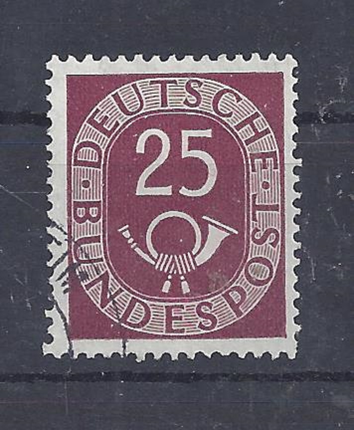Bild 1 von Mi. Nr. 131, BRD, Bund, Jahr 1951, Posthorn 25, braun, gestempelt