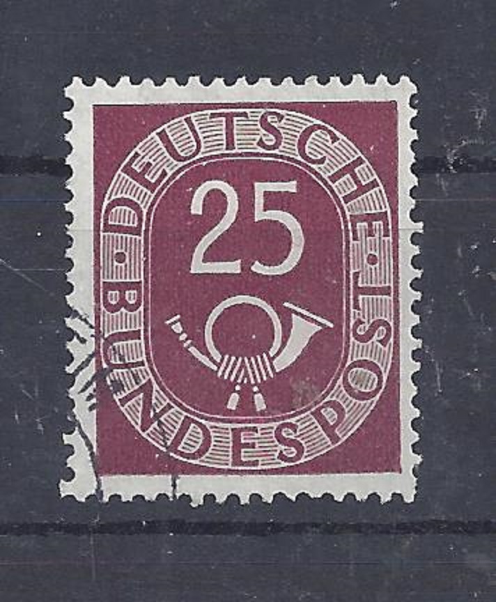 Bild 1 von Mi.Nr. 131, BRD, Bund, Jahr 1951, Posthorn 25, braun, gestempelt