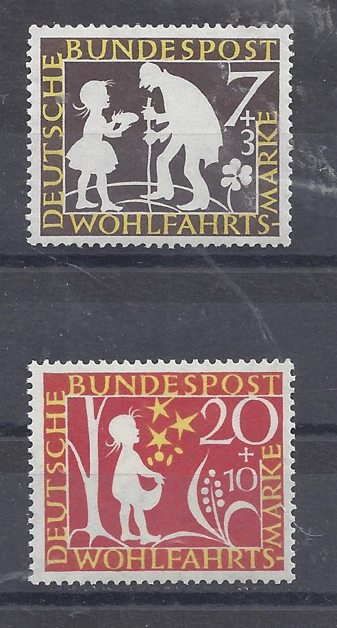 Bild 1 von Mi. Nr. 322 und 324, Bund, BRD, 1959,Wohlfahrt Märchen, ungestempelt