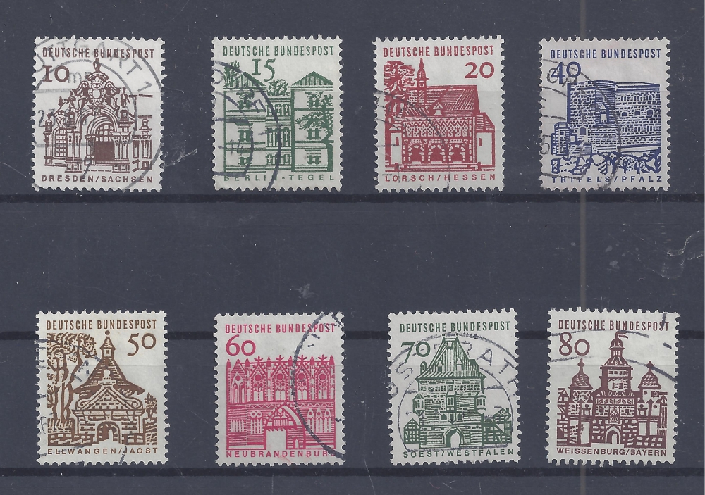 Bild 1 von Briefmarken, Bund BRD Mi.-Nr. 454-61, ohne a/b, gestemp, 1964
