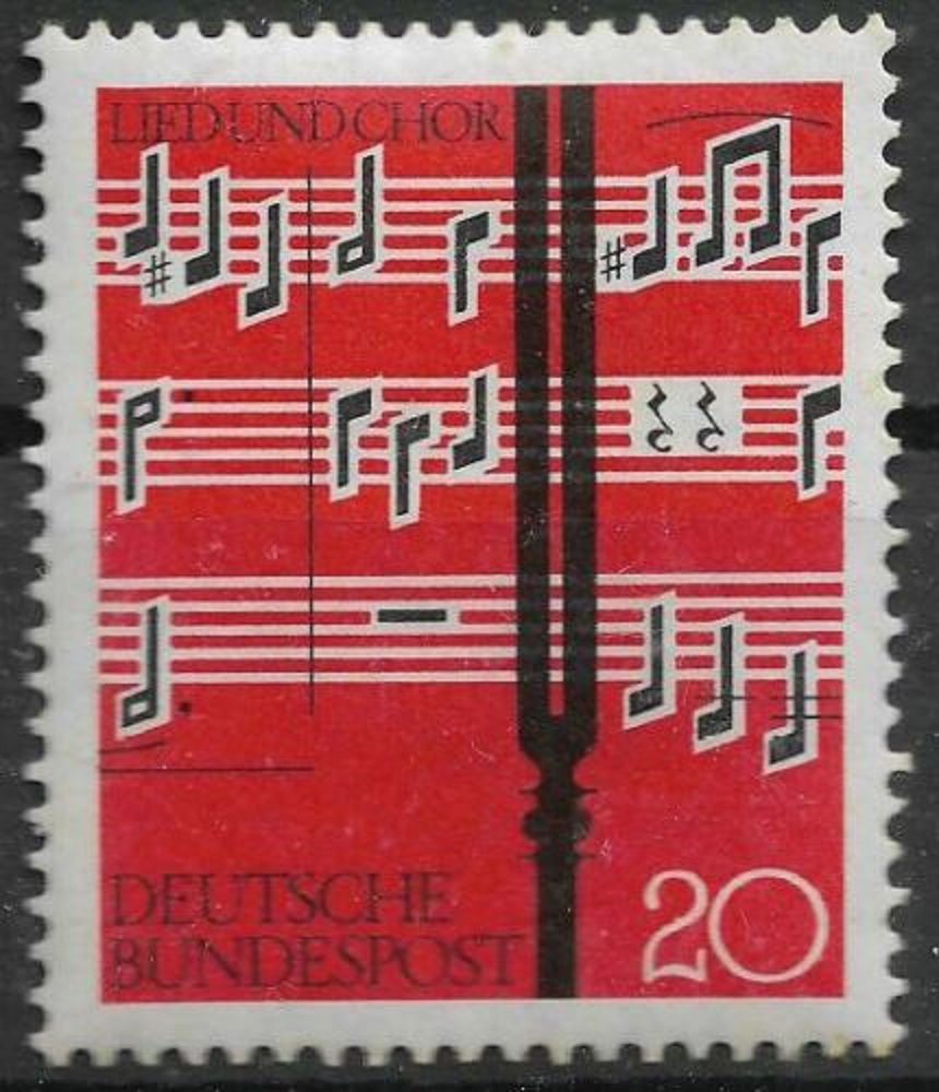 Bild 1 von Mi. Nr. 380, BRD, Bund, Jahr 1962, Lied und Chor 20, ungestempelt