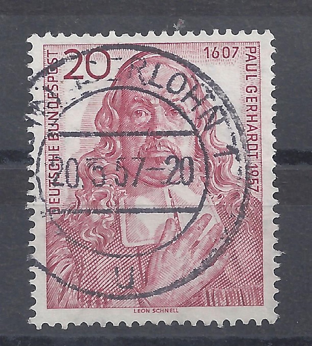 Bild 1 von Mi. Nr. 253, BRD, Bund, Jahr 1957, Paul Gerhardt 20, gestempelt