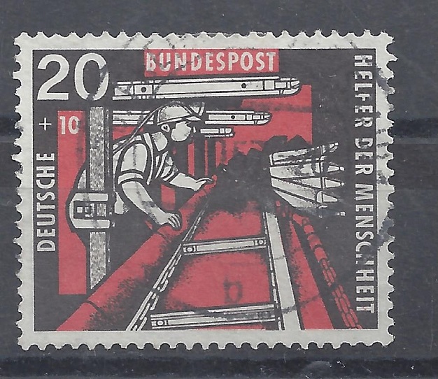 Bild 1 von Mi. Nr. 272, BRD, Bund, Jahr 1957, Helfer der Menschheit 20, V1a, gestempelt