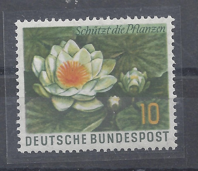 Bild 1 von Mi. Nr. 274, BRD, Bund, 1957, Schützt die Pflanzen 10, mit Klebefläche