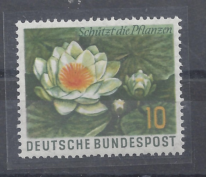 Bild 1 von Mi. Nr. 274, BRD, Bund, 1957, Schützt die Pflanzen 10, mit Klebefläche