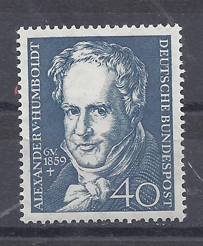 Bild 1 von Mi. Nr. 309, Bund, BRD, 1959, Freiherr Alexander, V1a, Klebefläche