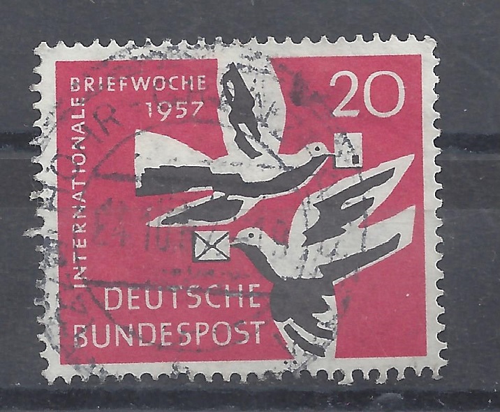 Bild 1 von Mi. Nr. 276, BRD, Bund, Jahr 1957, Intern. Briefwoche 20, V2a, gestempelt