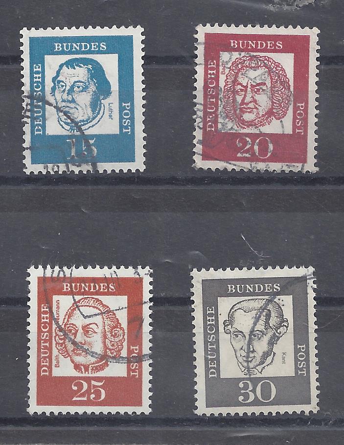 Bild 1 von Mi. Nr. 351 - 354, Bund, BRD, 1960, Freimarken 5-10, gestemp a