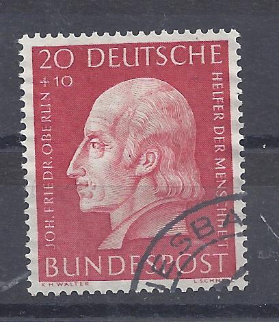 Bild 1 von Mi. Nr. 202, BRD, Bund, Jahr 1954, 20 rot, Helfer Menschheit, gest