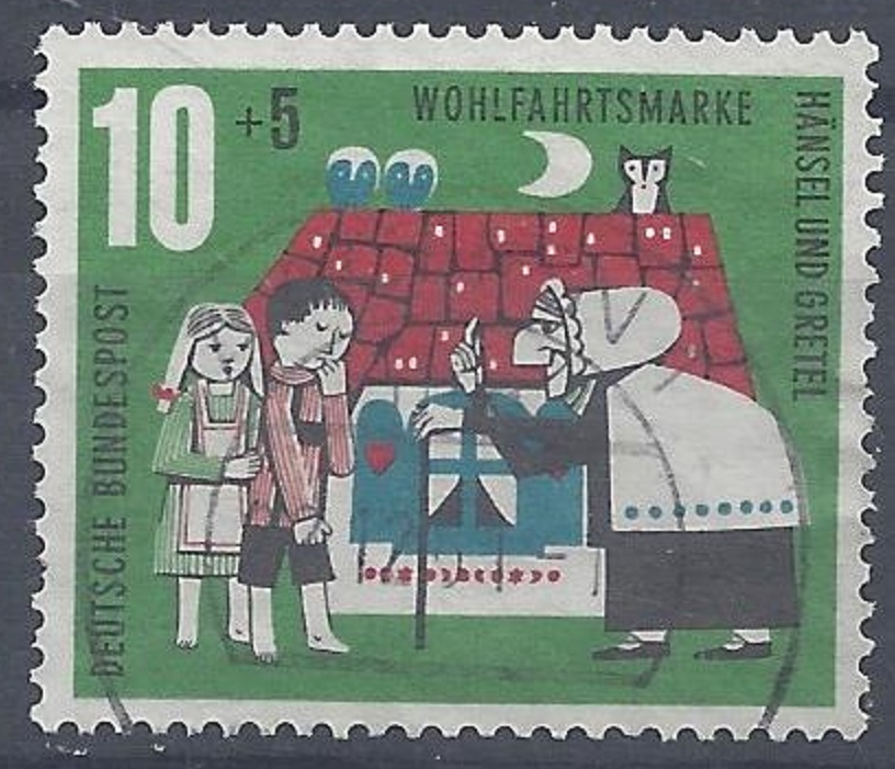 Bild 1 von Mi. Nr. 370, BRD, Bund, Jahr 1961, Wohlfahrt Märchen Grimm 10+5, gestempelt