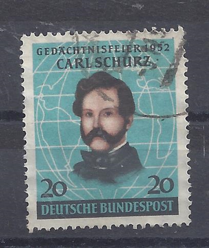 Bild 1 von Mi. Nr. 155, BRD, Bund, Carl Schurz 20, Jahr 1952, gestempelt