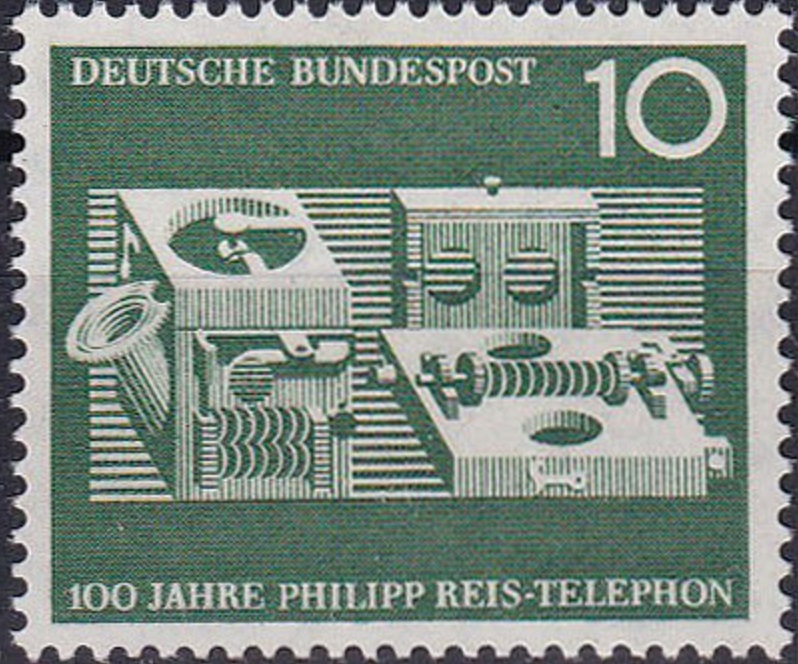 Bild 1 von Mi. Nr. 373, BRD, Bund, Jahr 1961, 100 Jahre Telefon Philipp Reis 10, ungestempelt